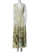 Elie Saab Printed Long Dress