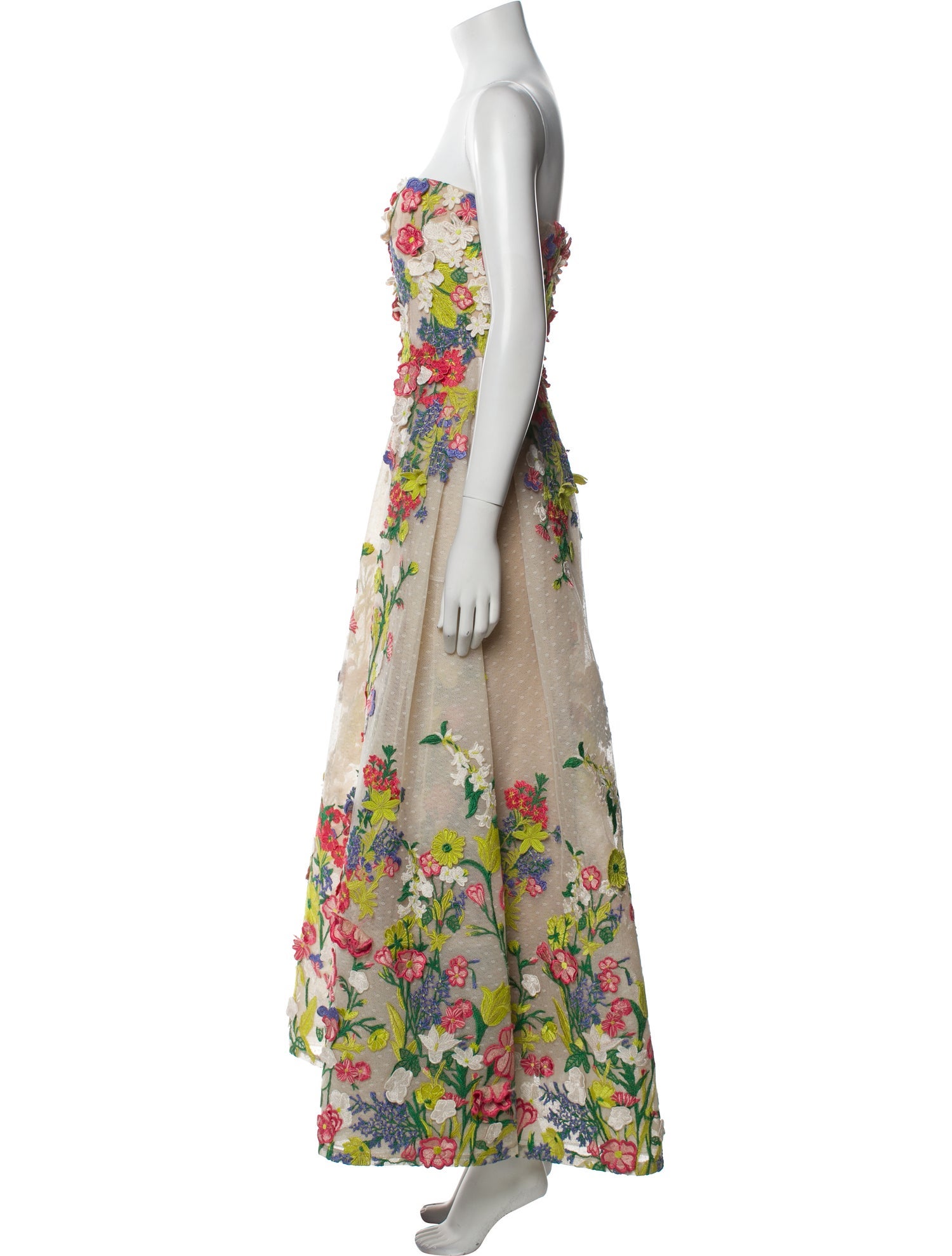 Elie Saab Floral Print Long Dress