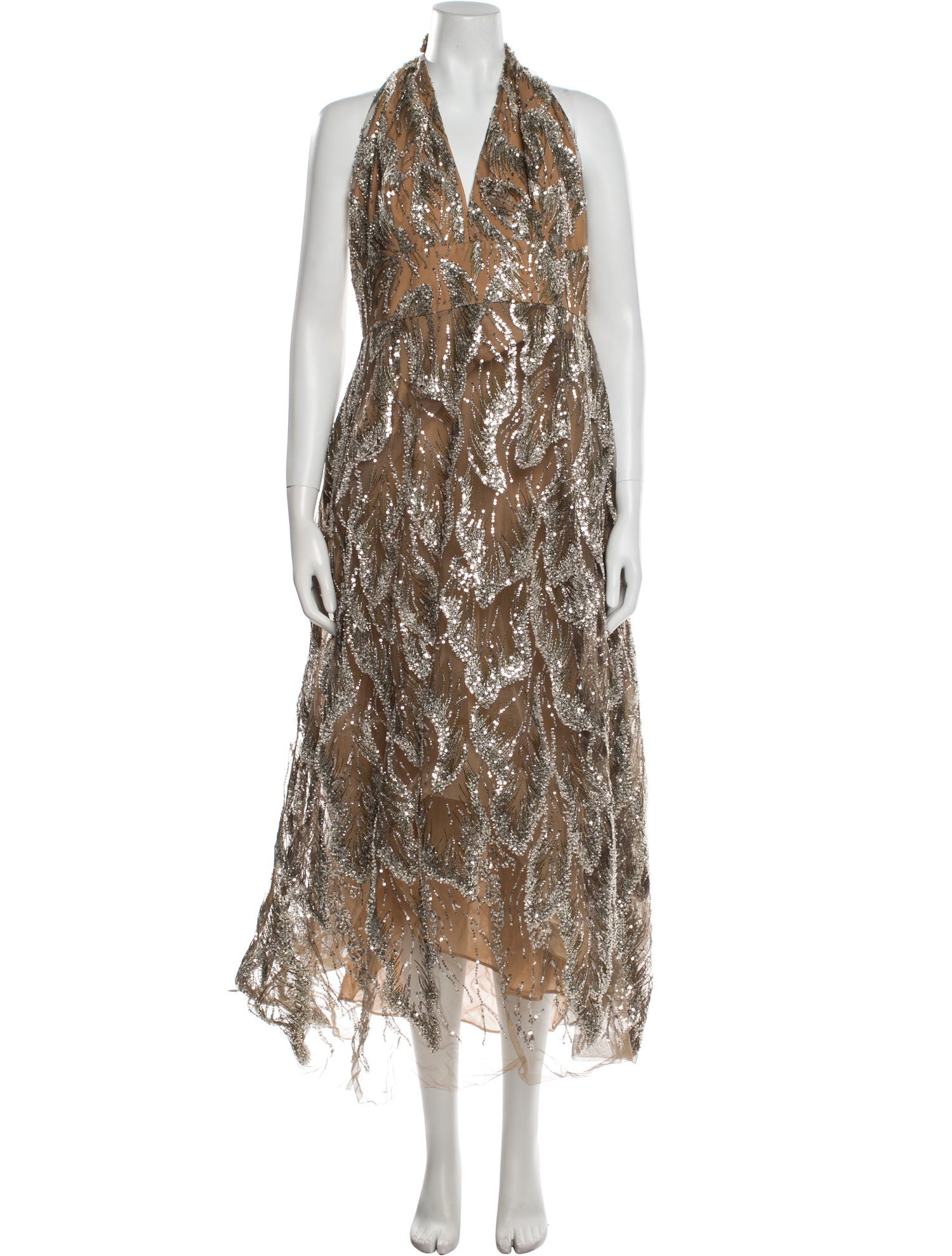 Elie Saab Printed Long Dress