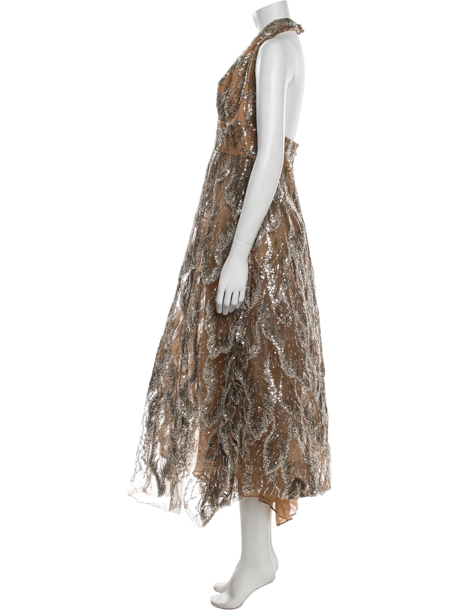 Elie Saab Printed Long Dress