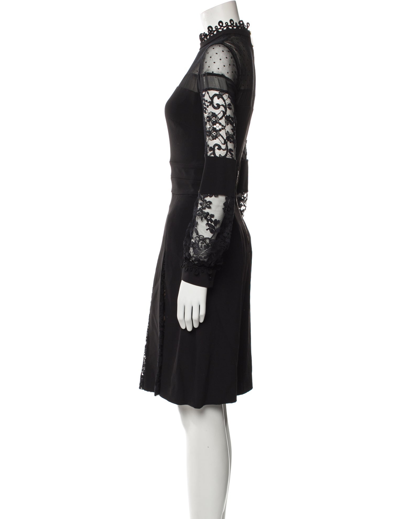 Elie Saab Lace Pattern Knee-Length Dress