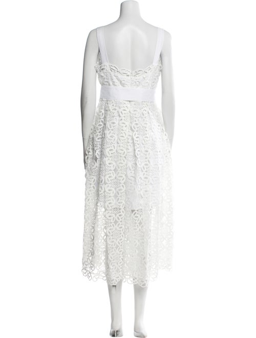 Elie Saab Lace Pattern Midi Length Dress