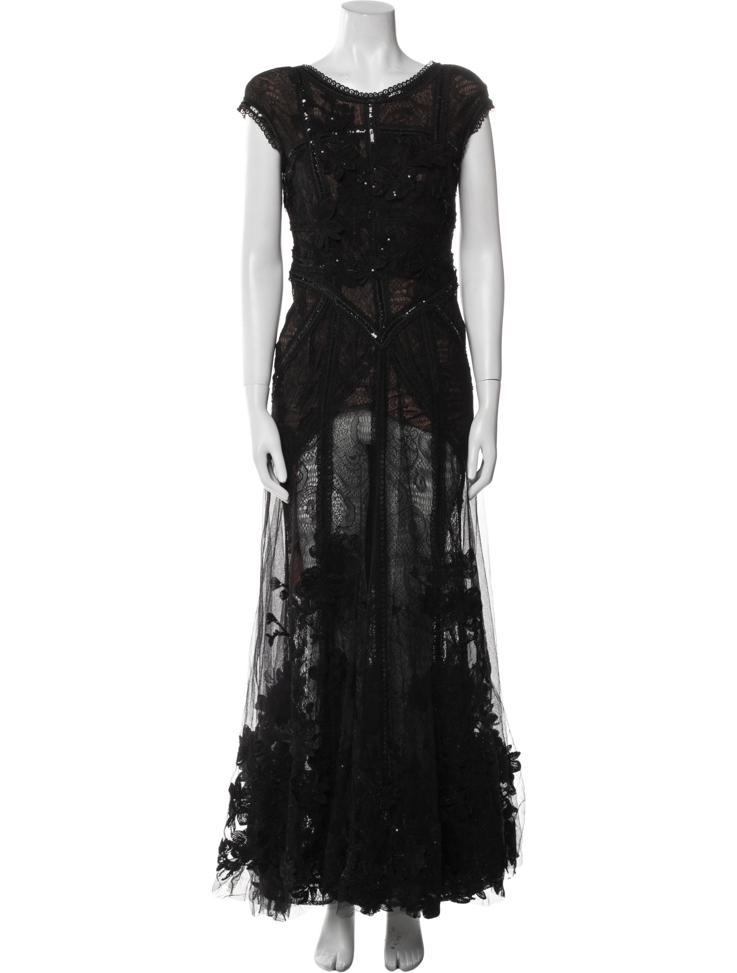 Elie Saab Lace Pattern Long Dress