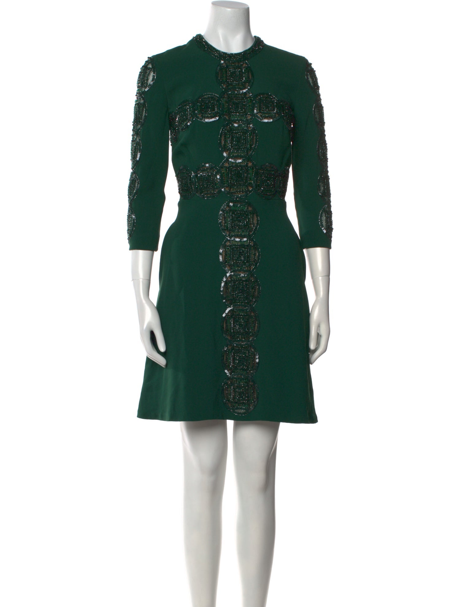 Elie Saab Lace Pattern Mini Dress