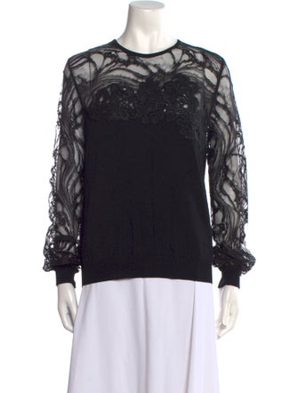 Elie Saab Crew Neck Long Sleeve Sweatshirt