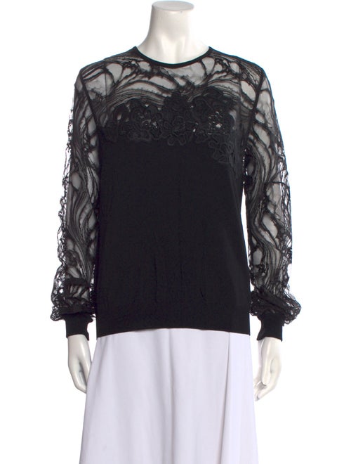 Elie Saab Crew Neck Long Sleeve Sweatshirt