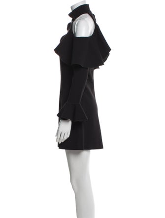 Elie Saab Mock Neck Mini Dress