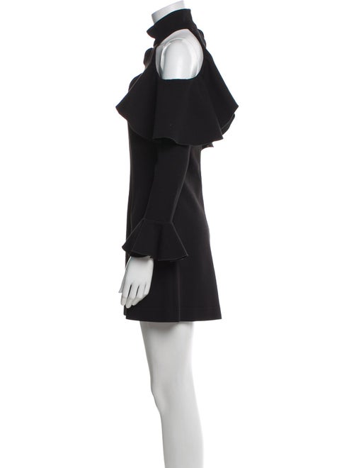 Elie Saab Mock Neck Mini Dress