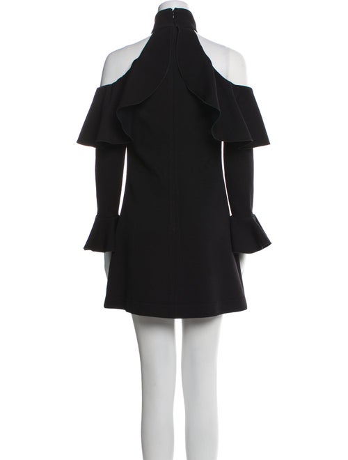 Elie Saab Mock Neck Mini Dress
