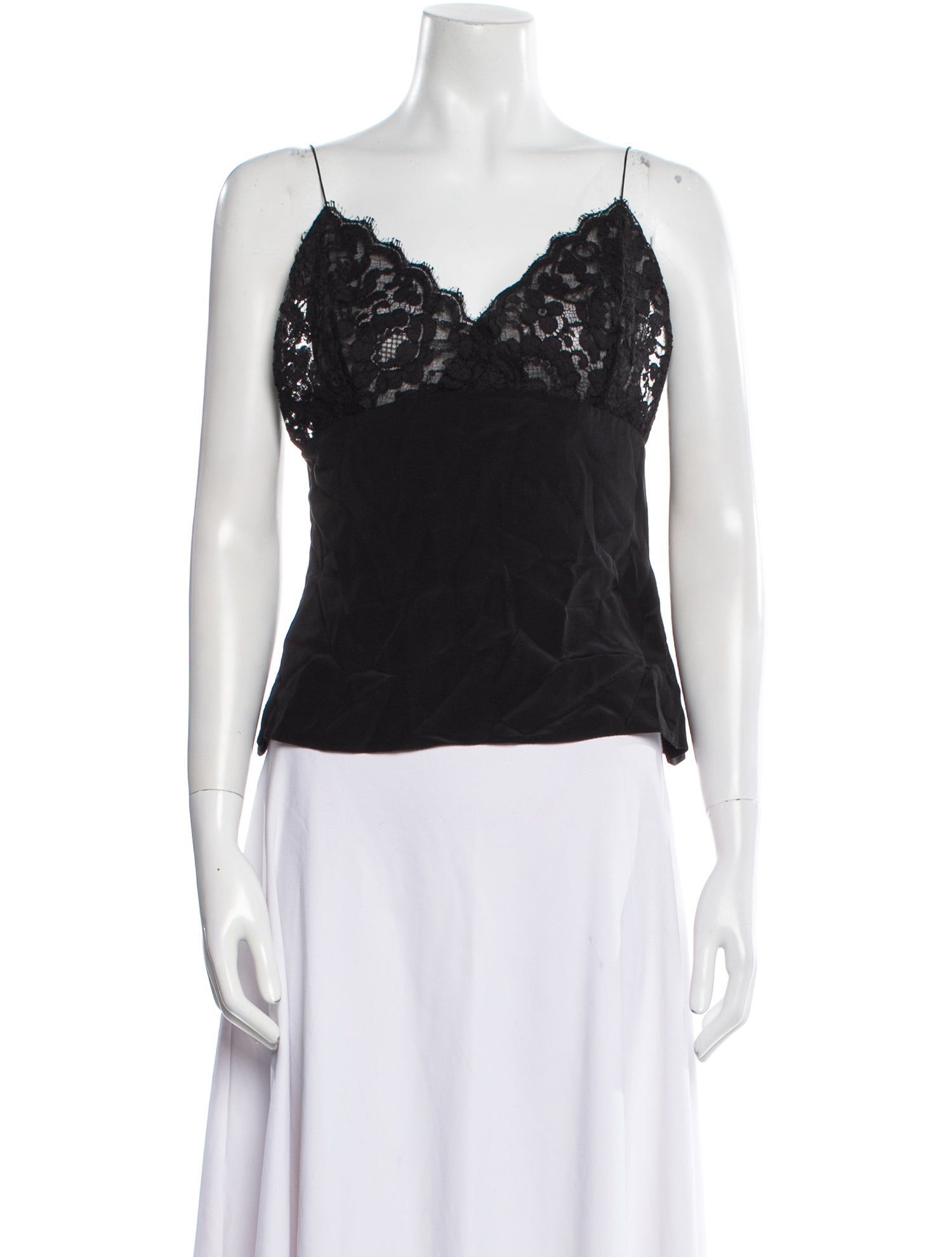 Elie Saab Lace Pattern V-Neck Top