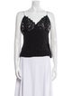 Elie Saab Lace Pattern V-Neck Top