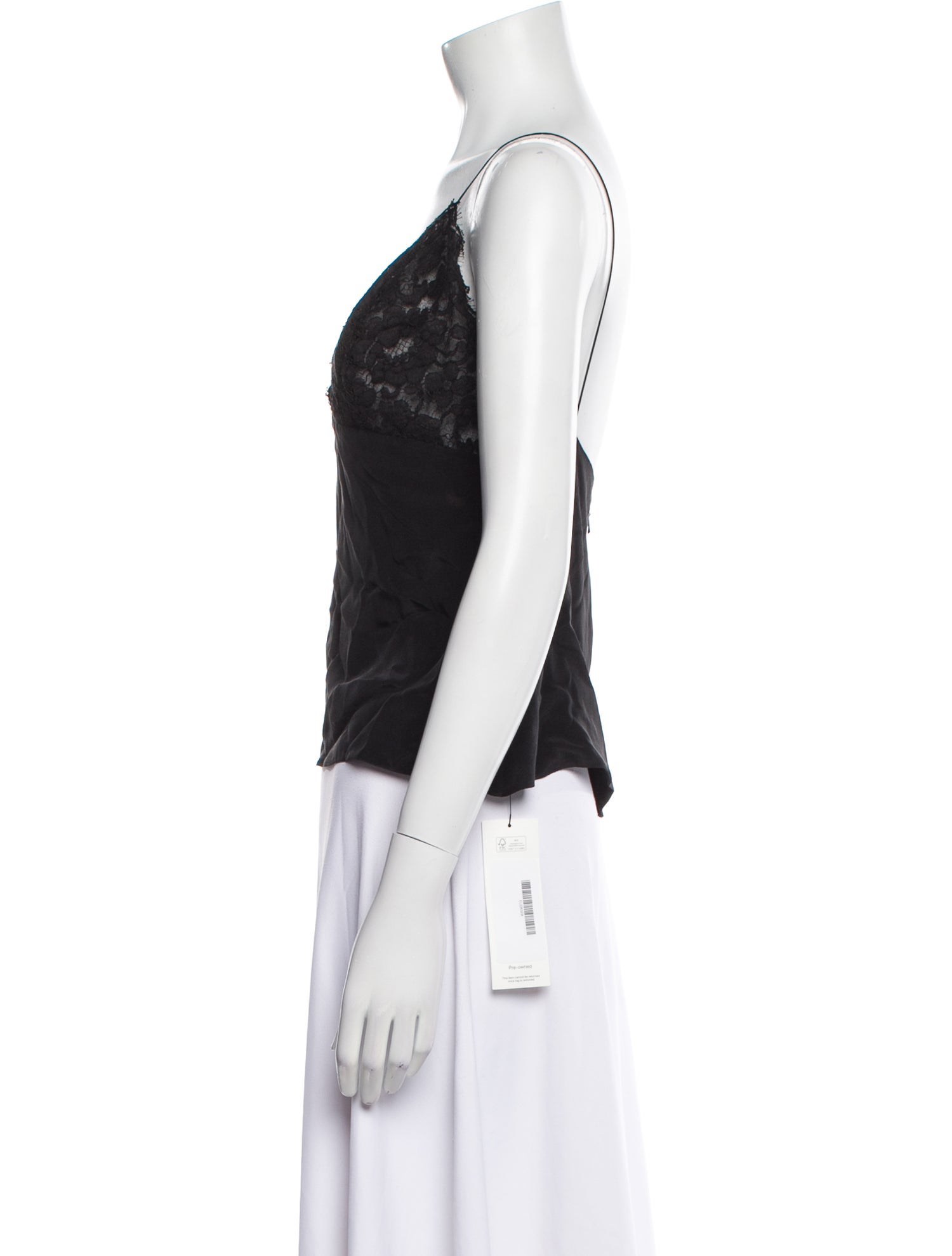 Elie Saab Lace Pattern V-Neck Top