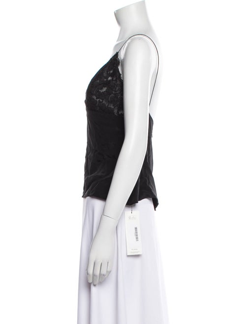 Elie Saab Lace Pattern V-Neck Top