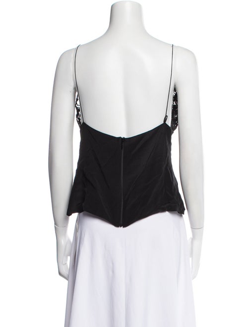 Elie Saab Lace Pattern V-Neck Top