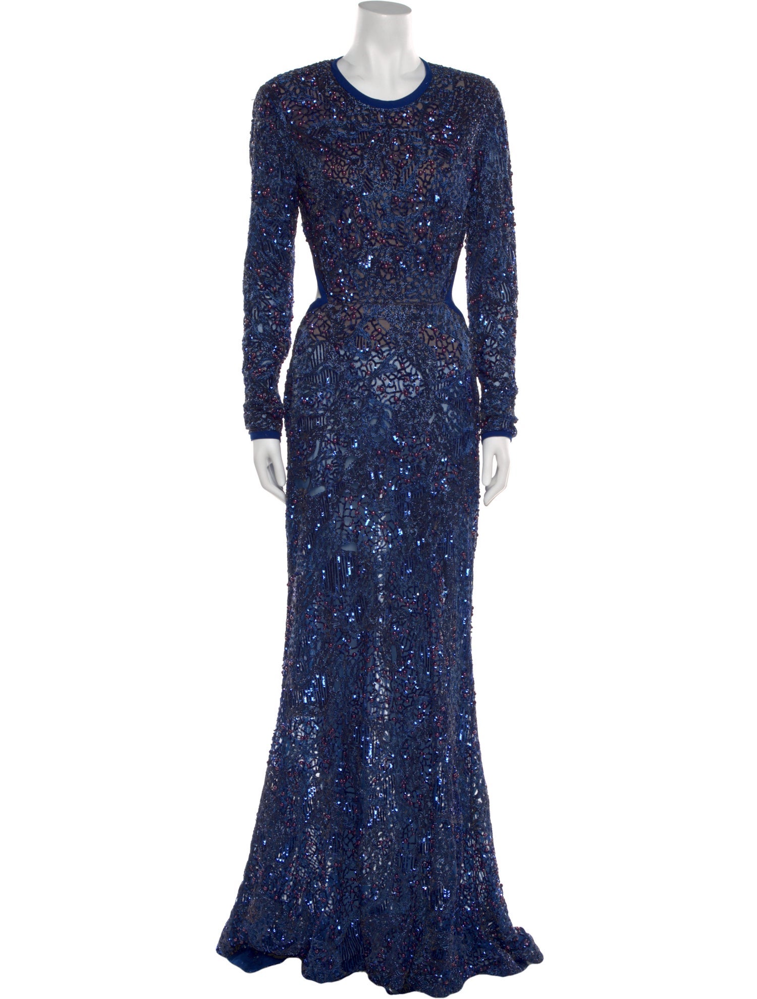 Elie Saab Crew Neck Long Dress