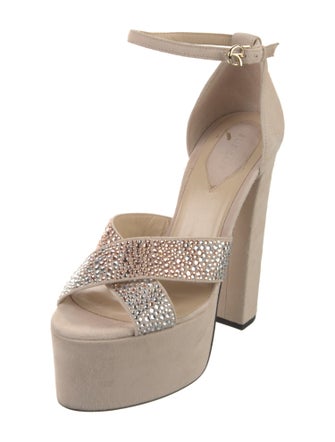 Elie Saab Suede Sandals