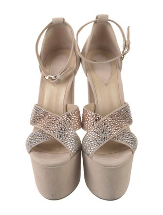 Elie Saab Suede Sandals