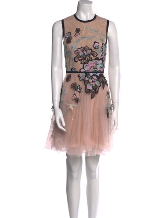 Elie Saab Printed Mini Dress