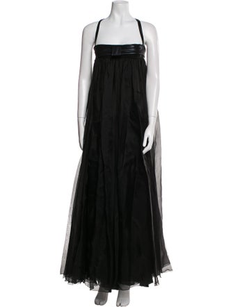 Elie Saab Silk Long Dress