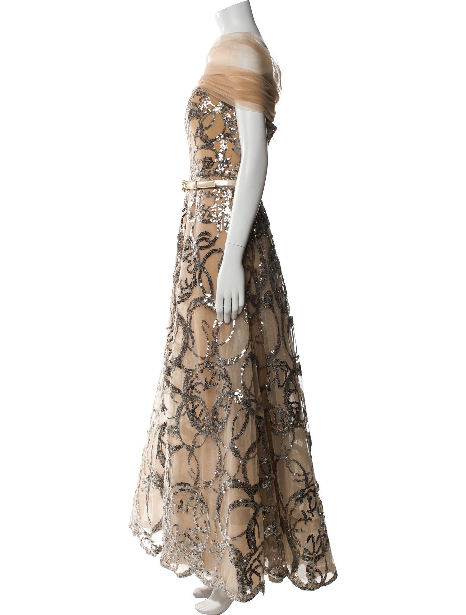 Elie Saab Printed Long Dress