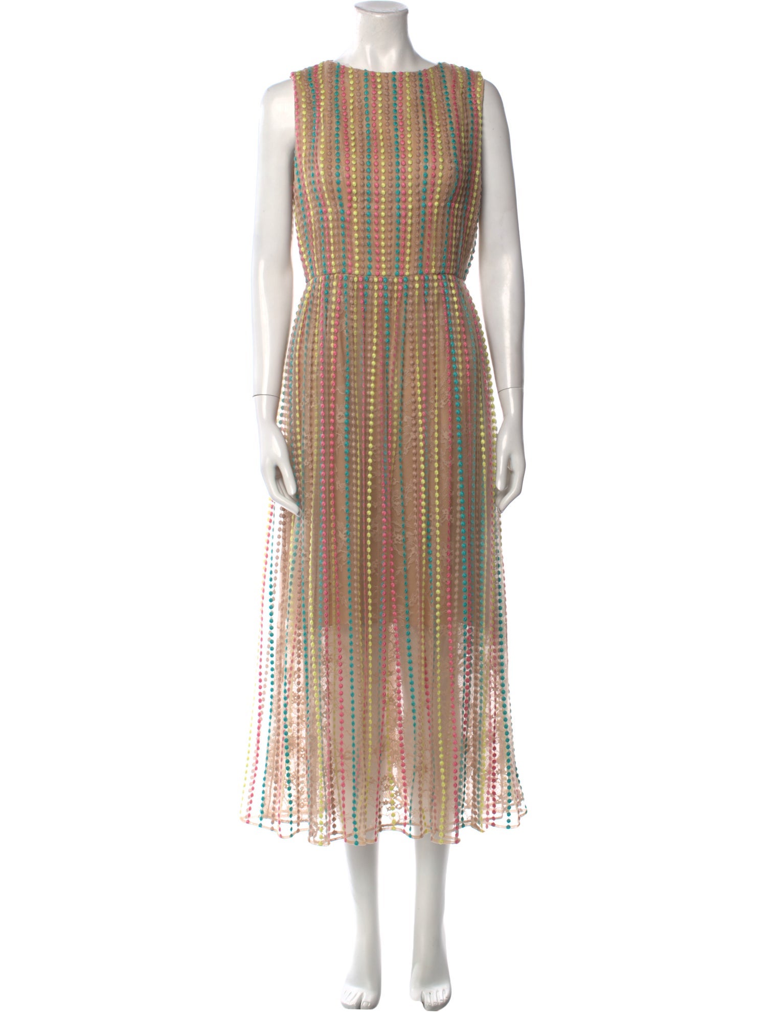 Elie Saab Striped Long Dress