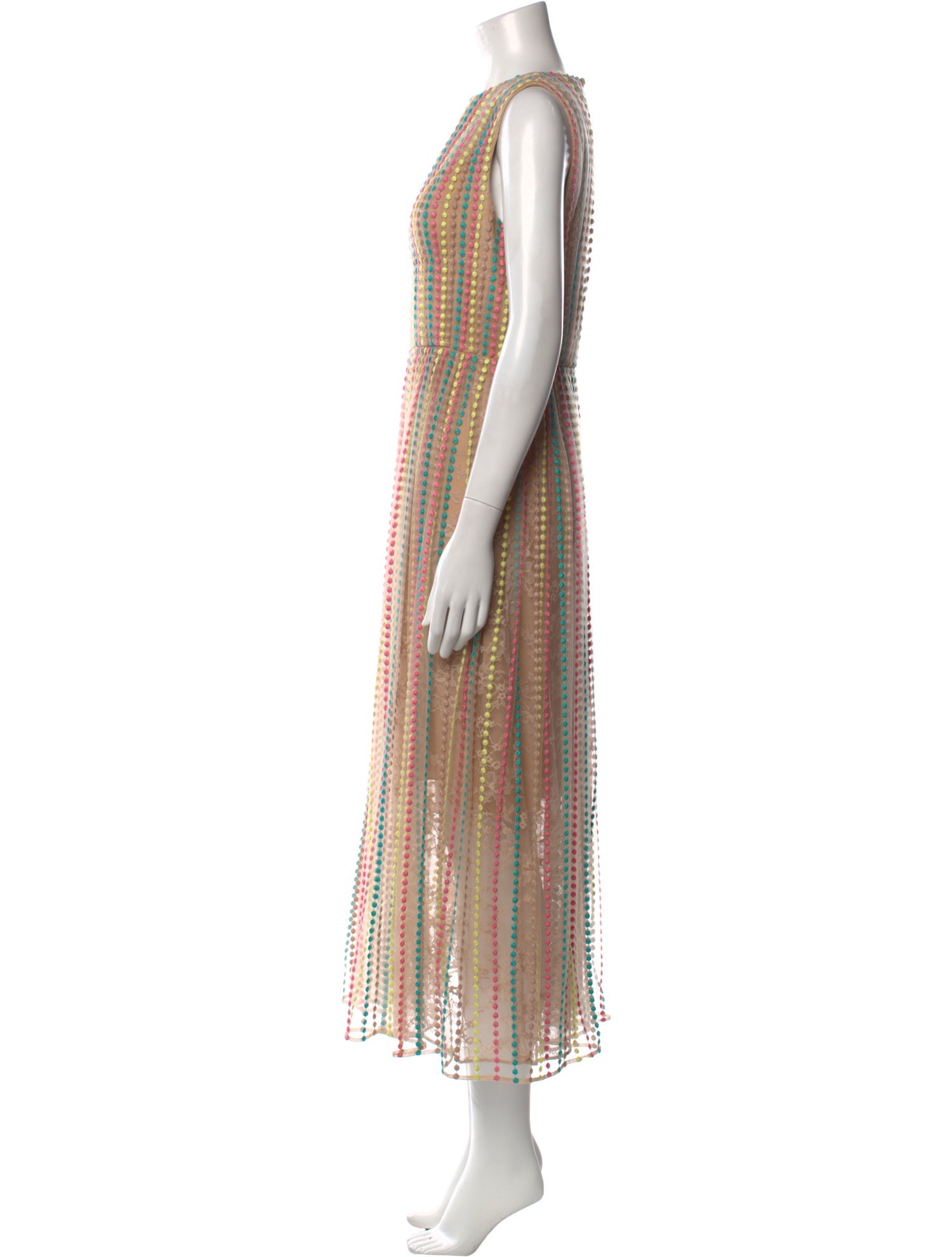 Elie Saab Striped Long Dress