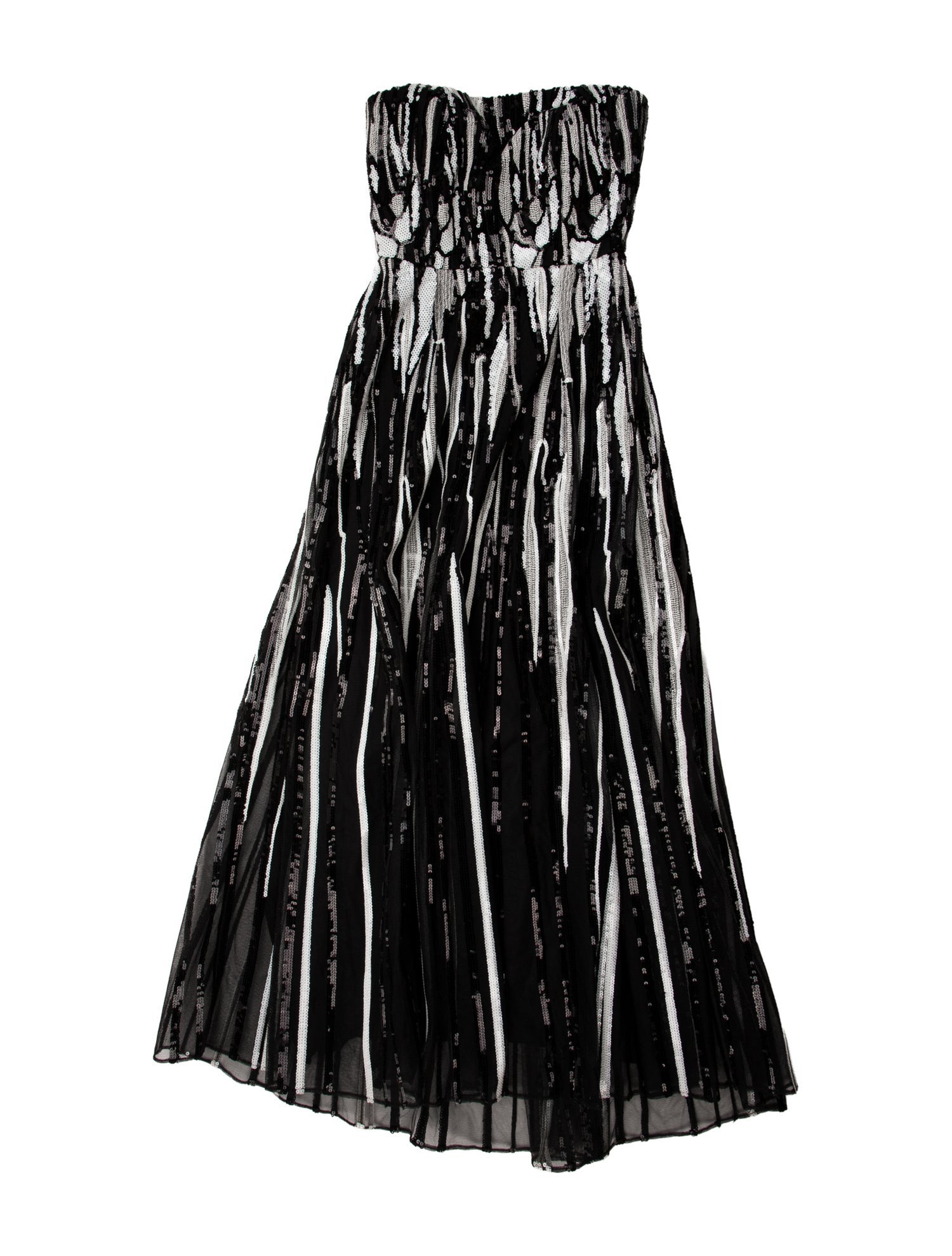 Elie Saab Striped Long Dress