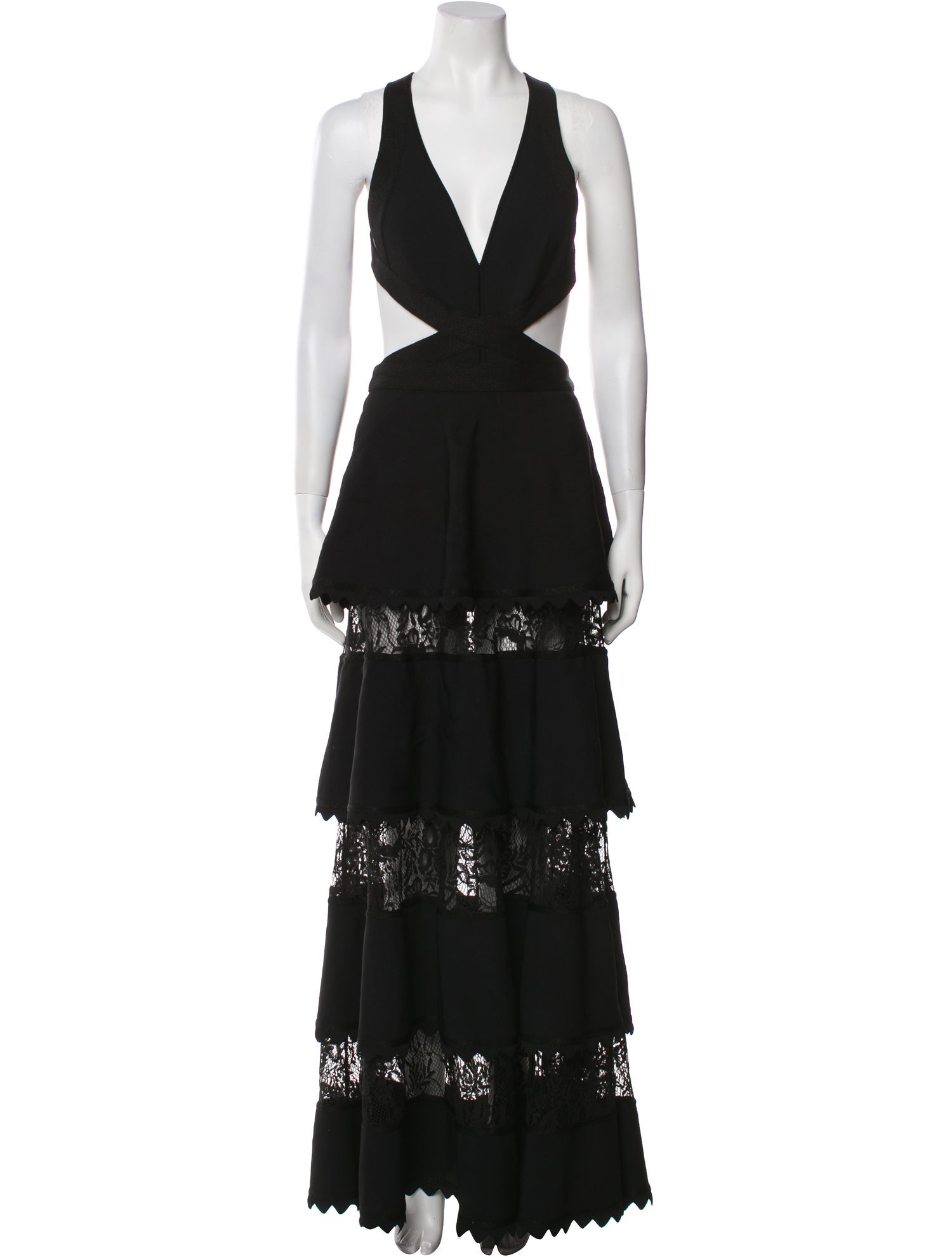 Elie Saab V-Neck Long Dress