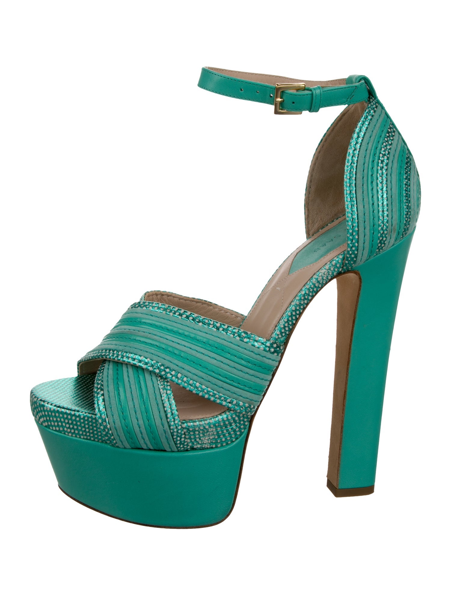 Elie Saab Leather Sandals