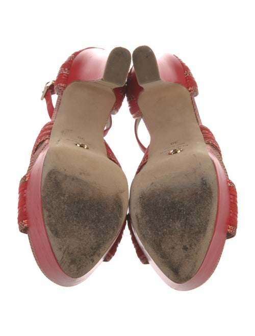 Elie Saab Leather Sandals