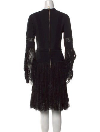 Elie Saab V-Neck Knee-Length Dress