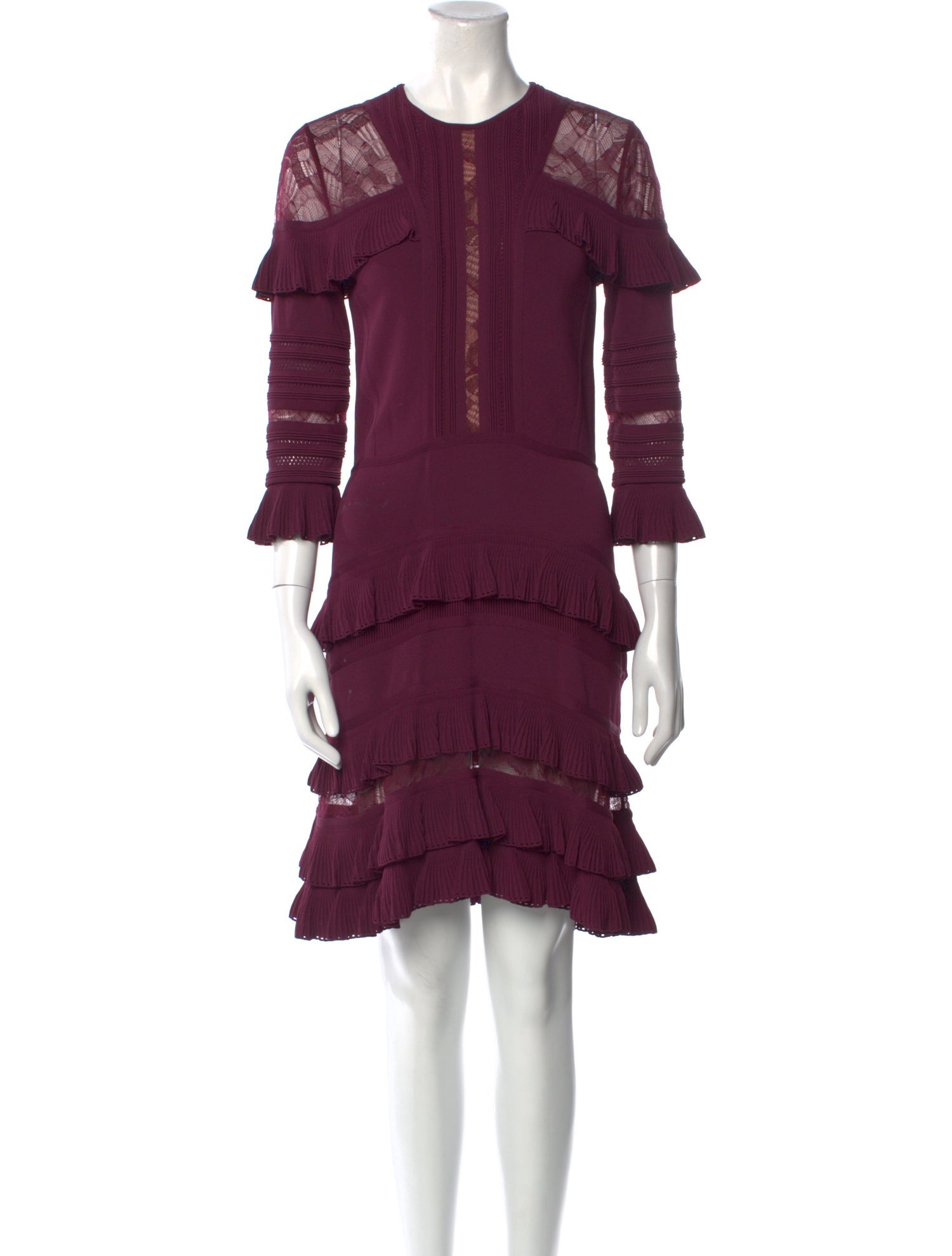 Elie Saab Crew Neck Mini Dress