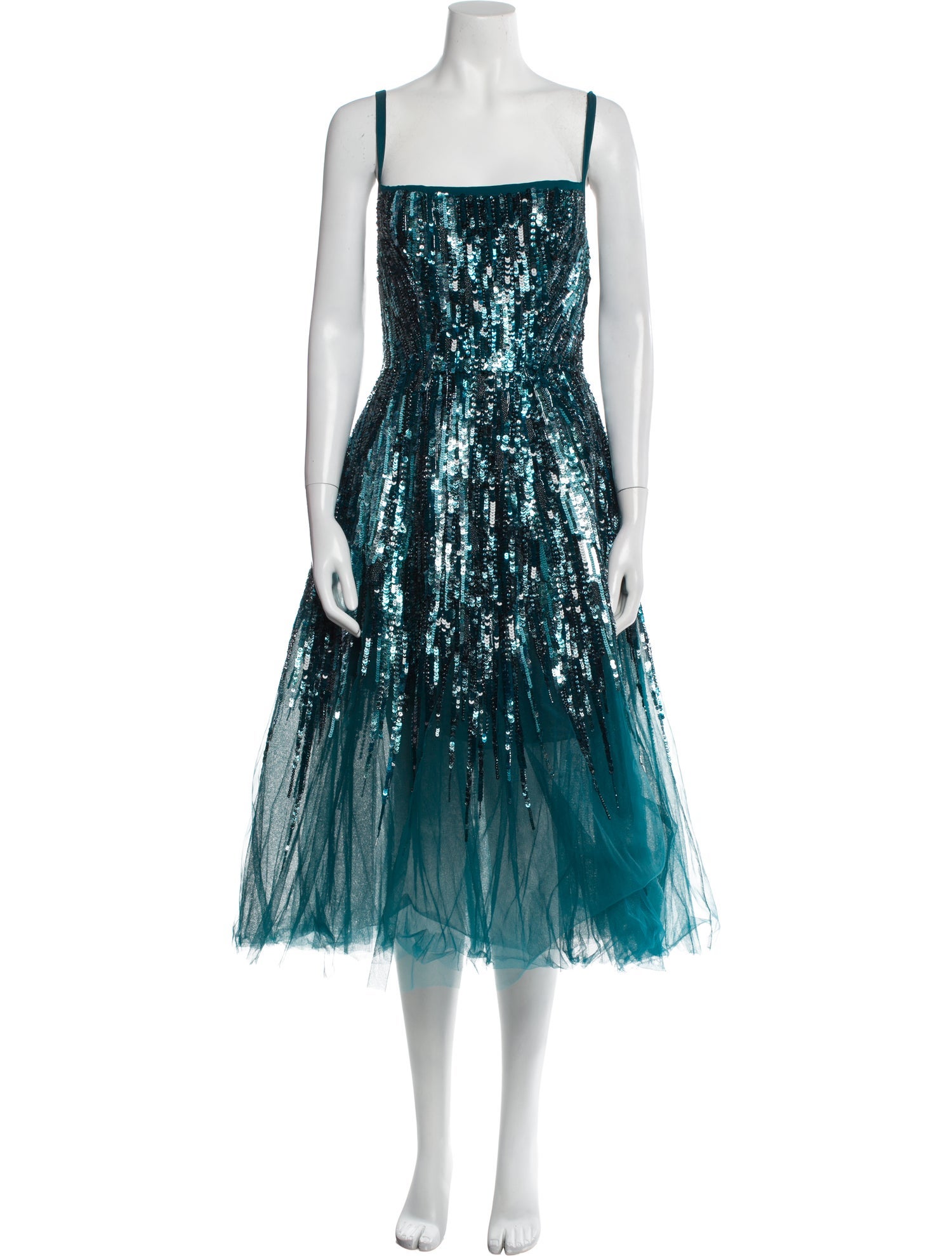 Elie Saab Square Neckline Midi Length Dress w/ Tags