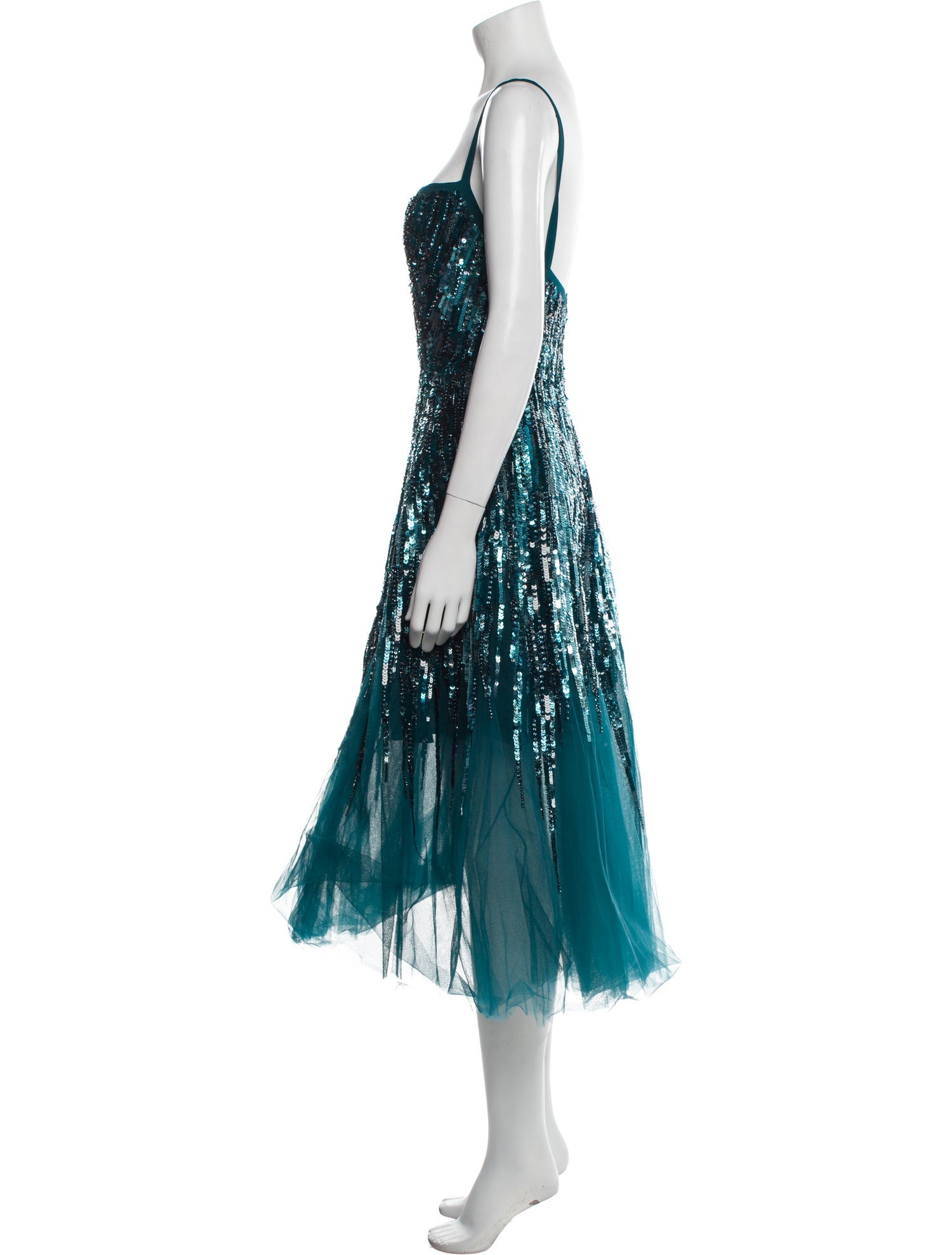 Elie Saab Square Neckline Midi Length Dress w/ Tags