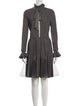 Elie Saab Mock Neck Knee-Length Dress