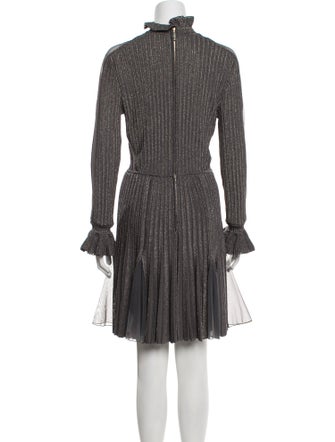 Elie Saab Mock Neck Knee-Length Dress