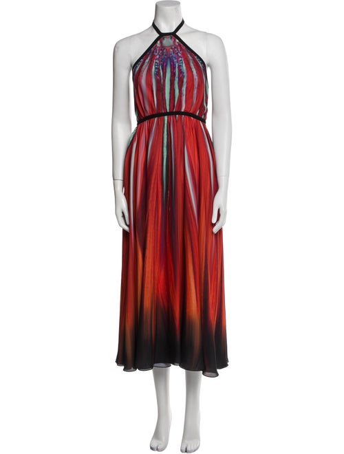 Elie Saab Striped Long Dress