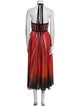 Elie Saab Striped Long Dress