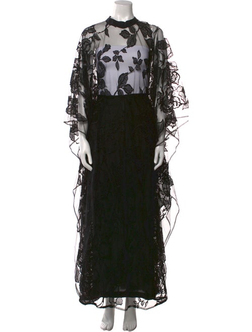 Elie Saab Floral Print Long Dress