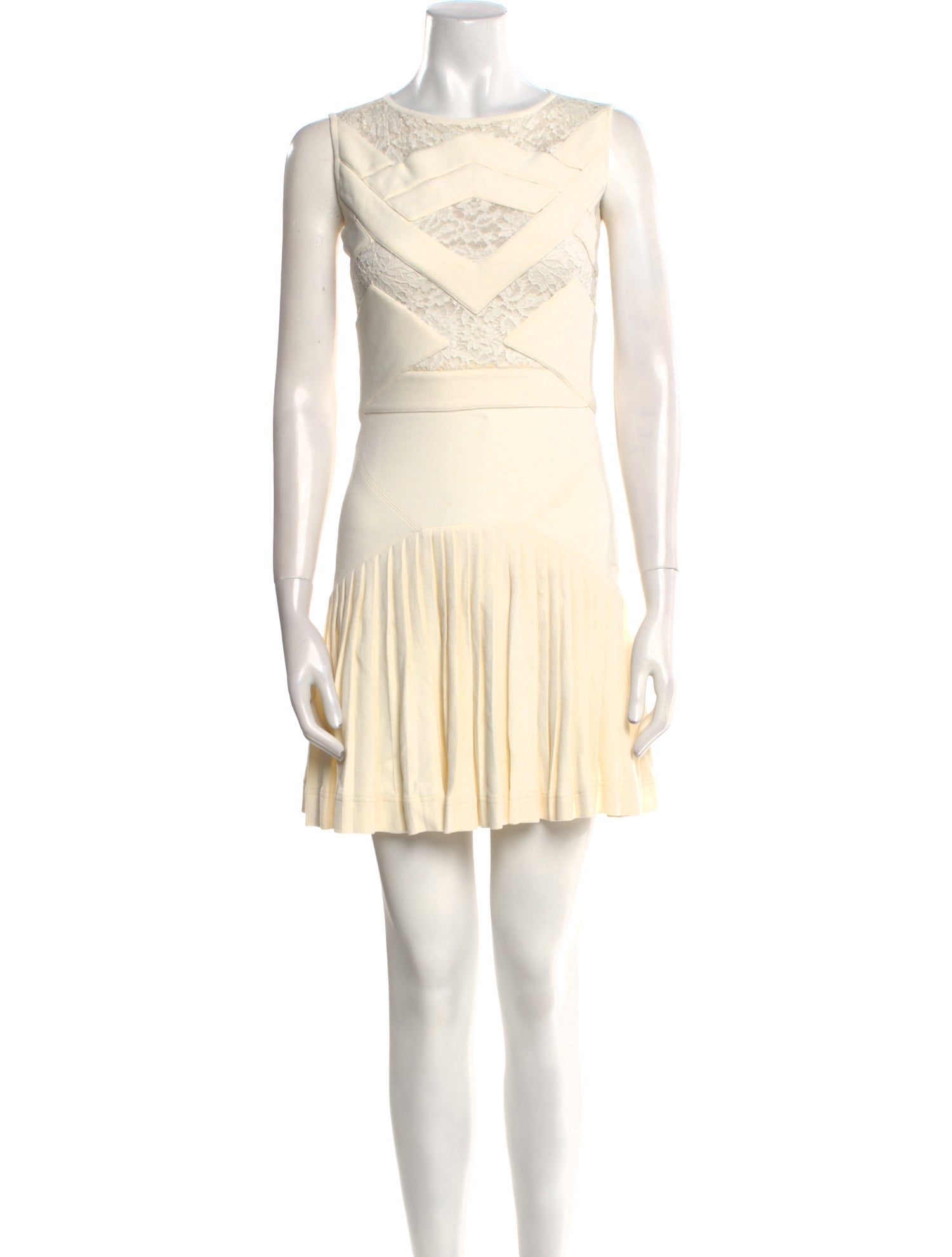 Elie Saab Bateau Neckline Mini Dress