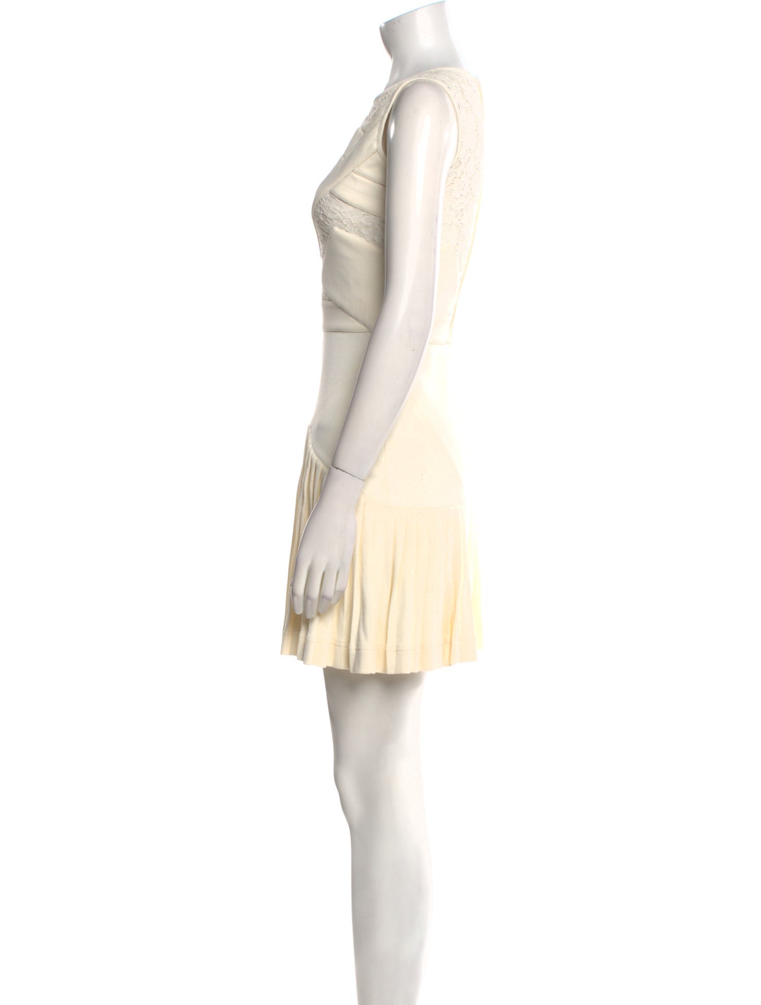 Elie Saab Bateau Neckline Mini Dress