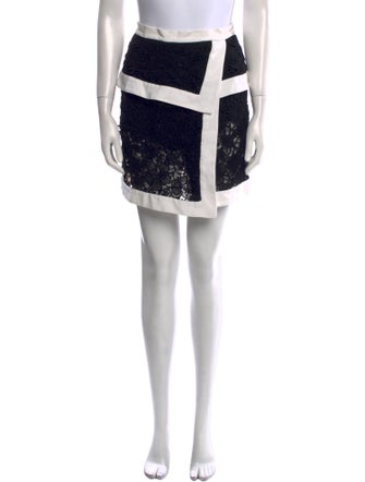 Elie Saab Colorblock Pattern Knee-Length Skirt
