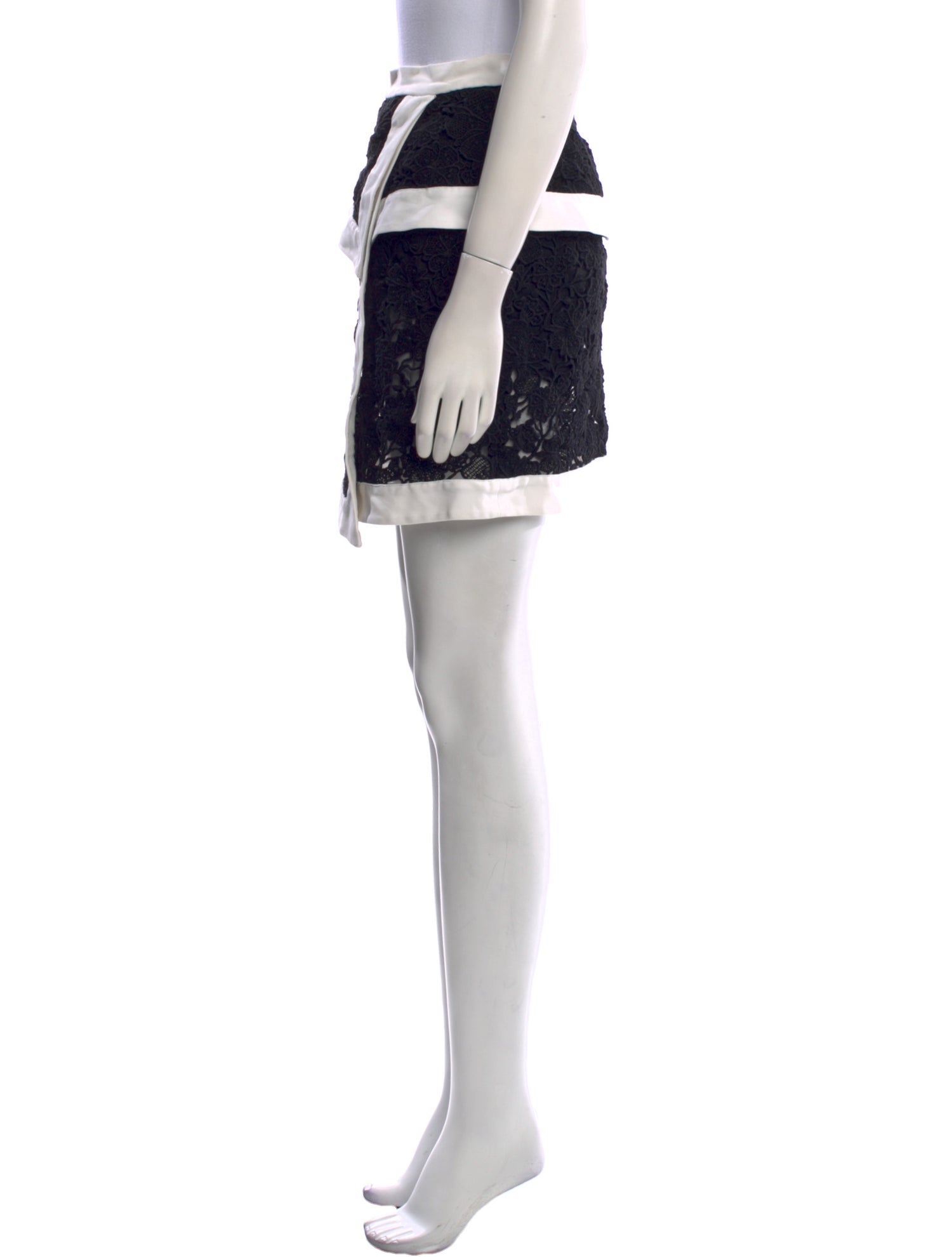 Elie Saab Colorblock Pattern Knee-Length Skirt