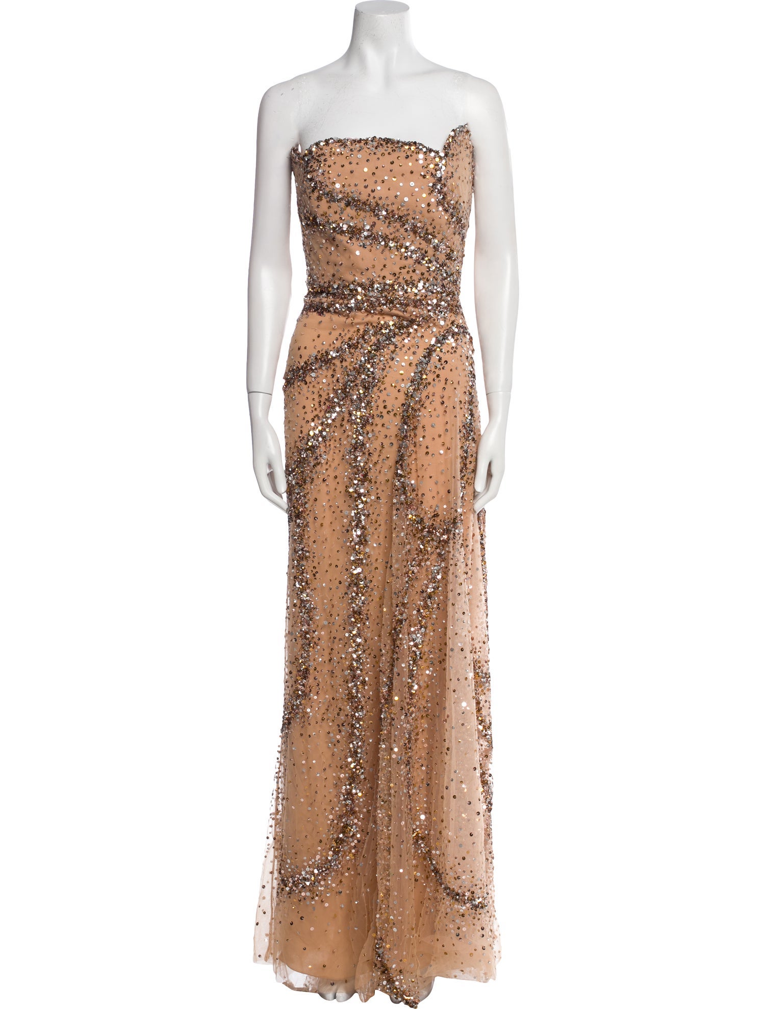 Elie Saab Strapless Long Dress