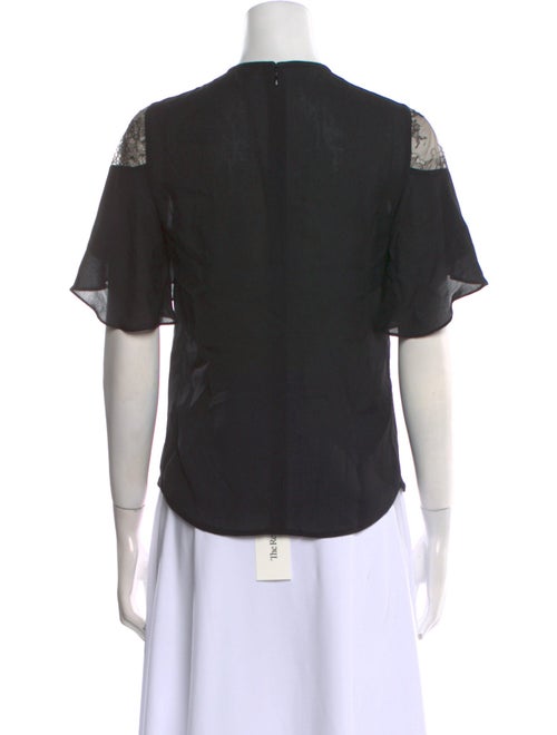 Elie Saab Silk Crew Neck Blouse