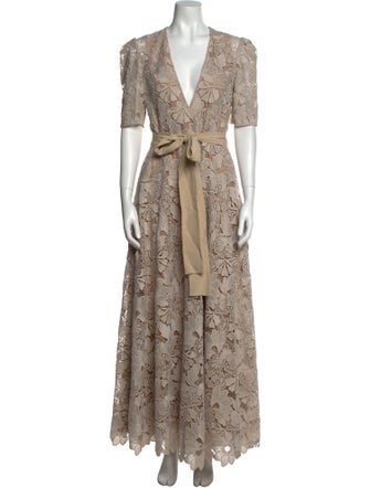 Elie Saab Floral Print Long Dress