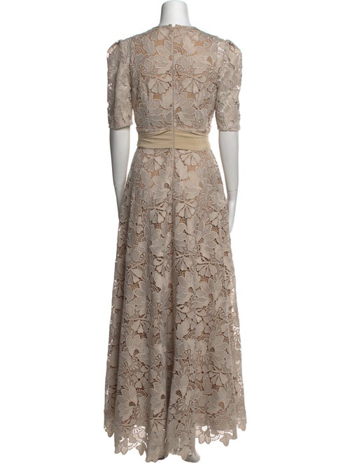 Elie Saab Floral Print Long Dress