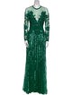 Elie Saab Scoop Neck Long Dress