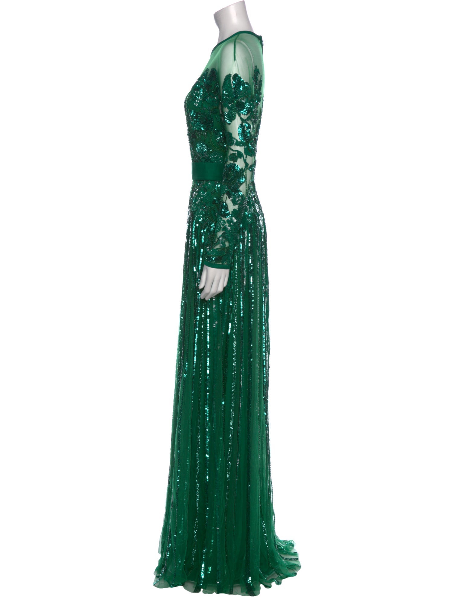 Elie Saab Scoop Neck Long Dress