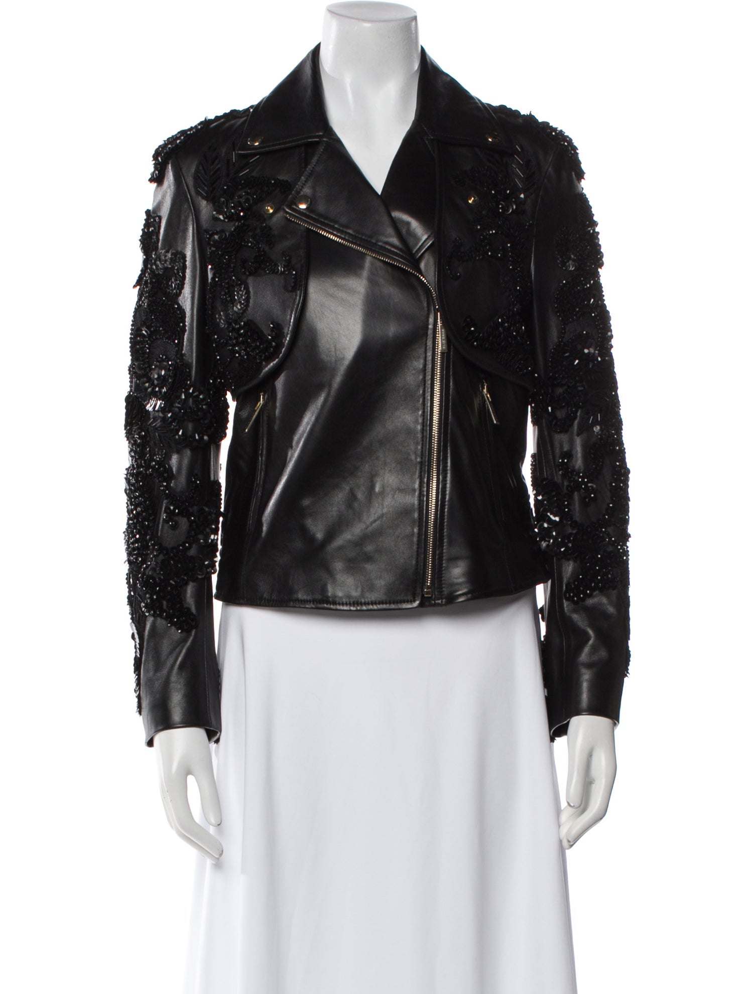 Elie Saab Lambskin Biker Jacket